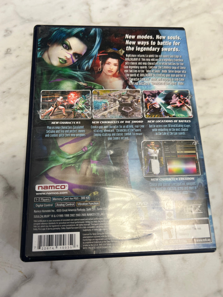 Soul Calibur III PS2 Playstation 2 Case and Manual ONLY CO52325