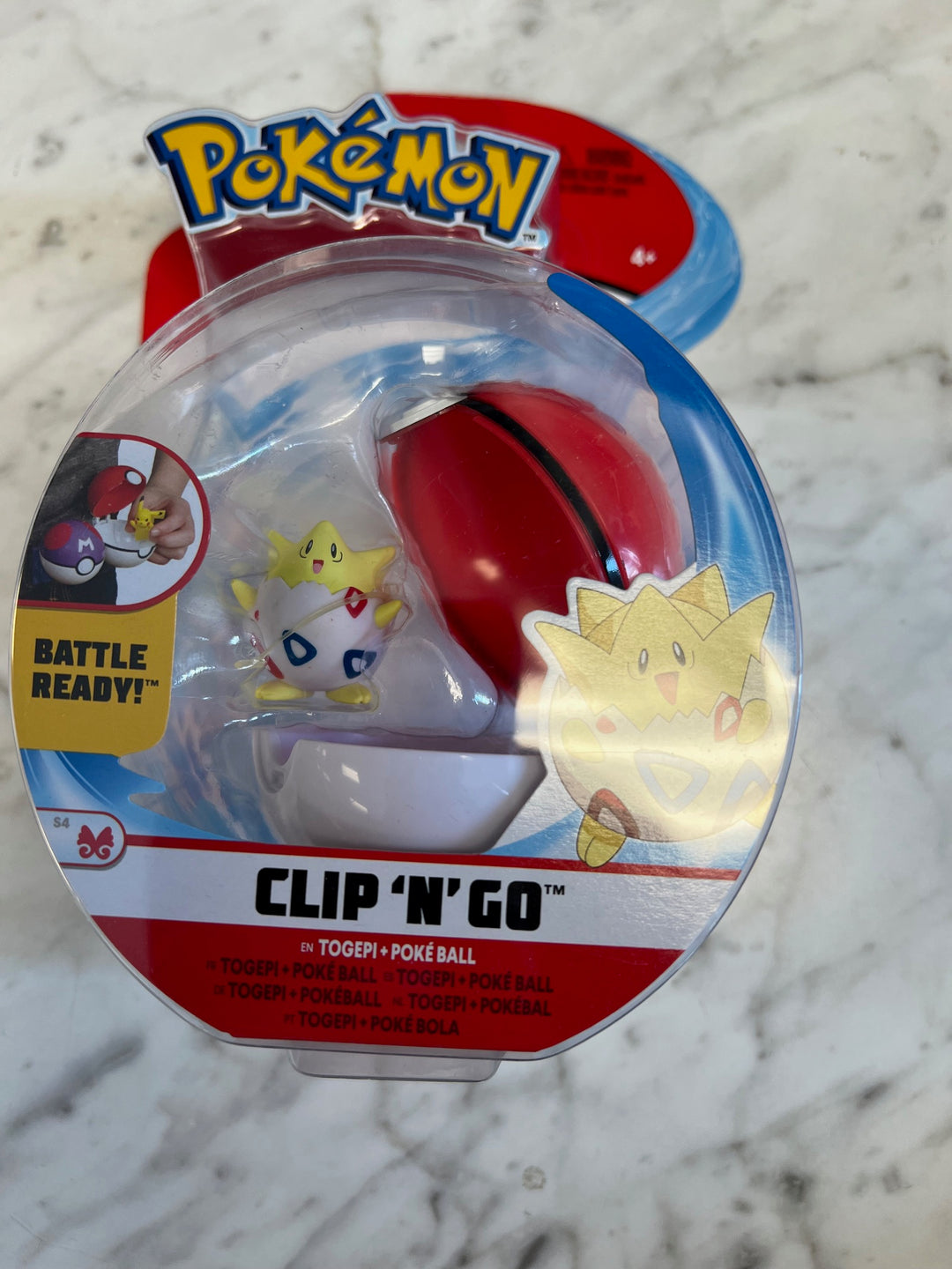 Pokemon Clip n' Go Battle Ready Togepi and PokeBall NEW   NT81225