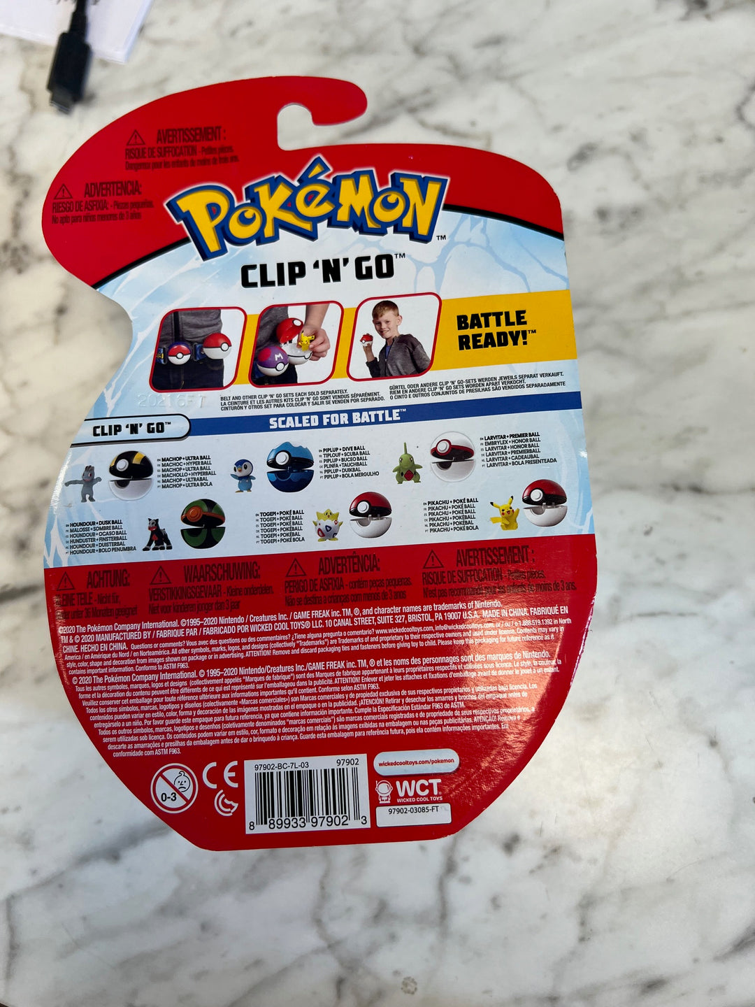 Pokemon Clip n' Go Battle Ready Togepi and PokeBall NEW   NT81225