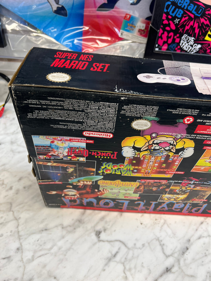 Super Nintendo Snes Console Mario World & All Stars Edition Box / Styrofoam Only
