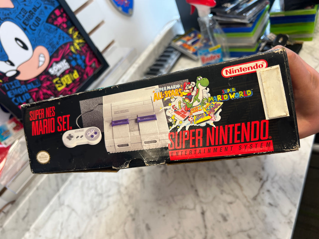 Super Nintendo Snes Console Mario World & All Stars Edition Box / Styrofoam Only