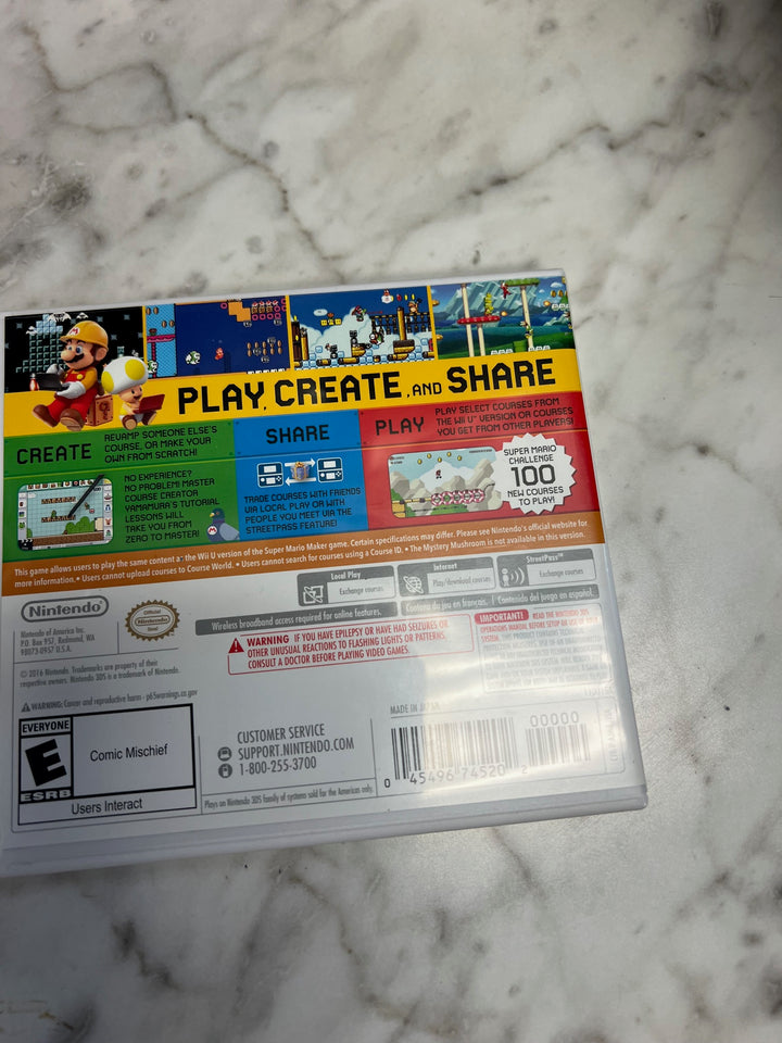 Super Mario Maker 3DS Nintendo 3DS Case ONLY CO52325