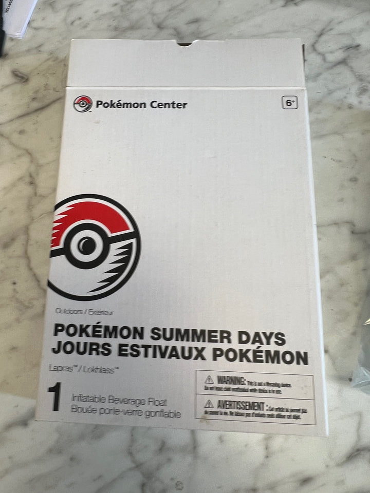 Pokemon Center Summer Days Lapras Inflatable Beverage Float Open Box  UT81425