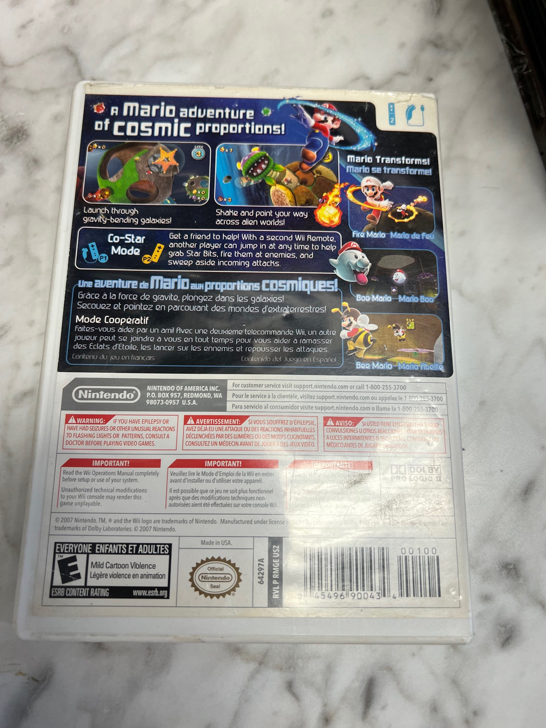 Super Mario Galaxy Nintendo Wii Case ONLY CO52325