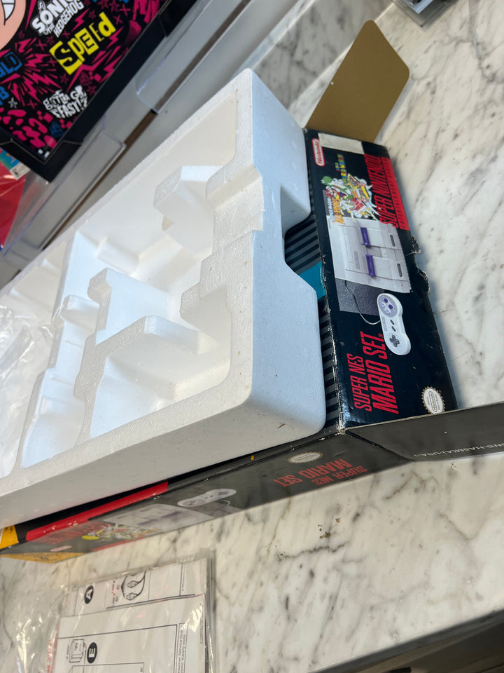 Super Nintendo Snes Console Mario World & All Stars Edition Box / Styrofoam Only