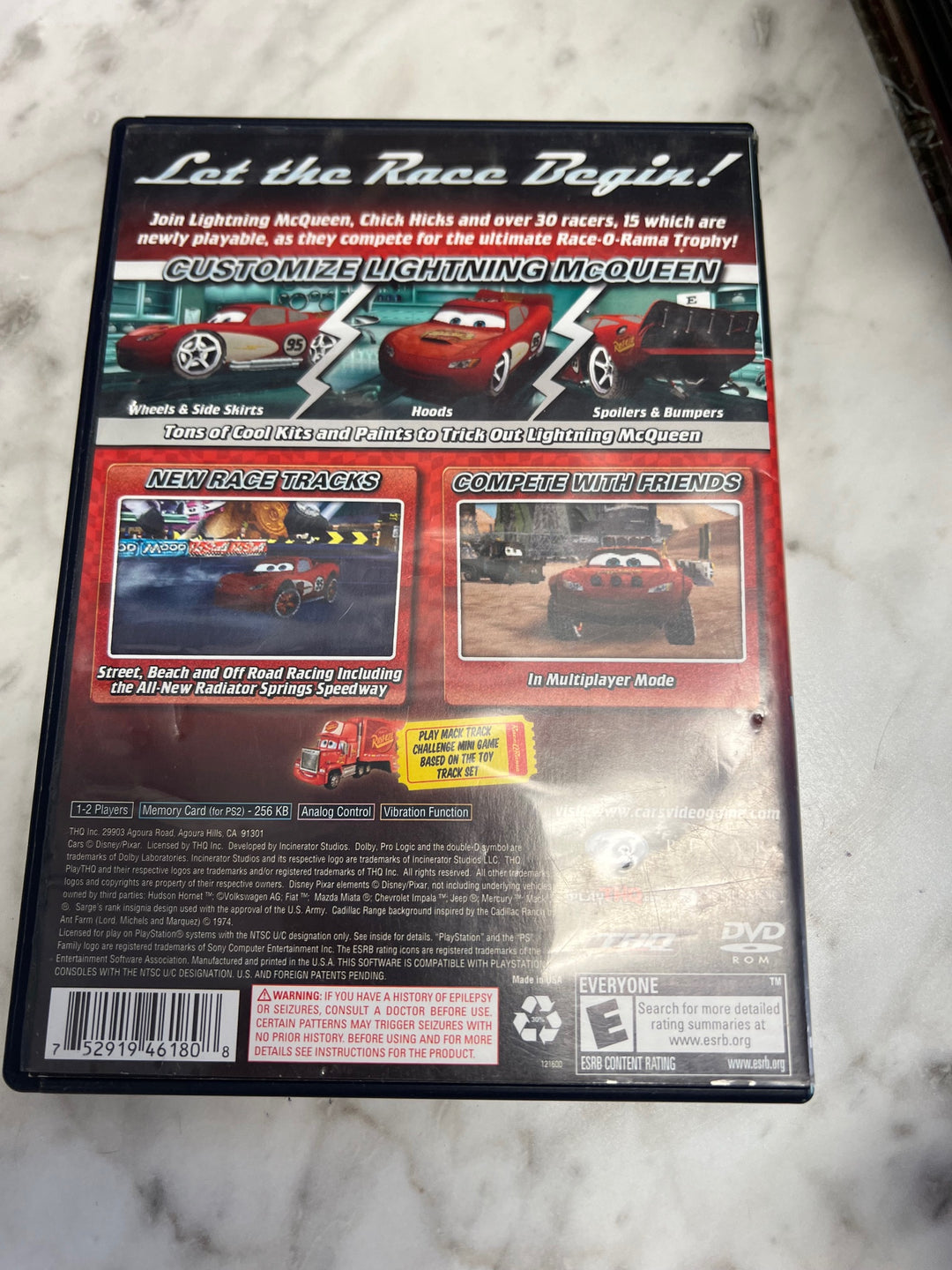 Cars Race o Rama PS2 Playstation 2 Case ONLY CO52325