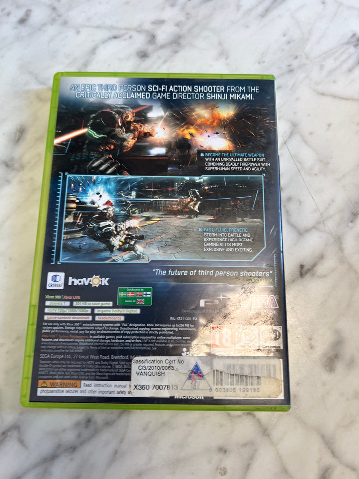 Vanquish Xbox 360 European PEGI Import REGION LOCKED  IMP81425