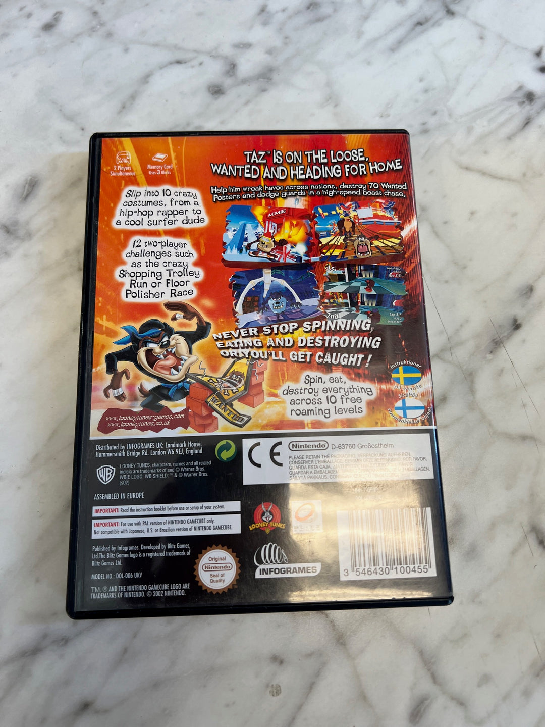 Taz Wanted Nintendo Gamecube European PEGI Import REGION LOCKED  IMP81425