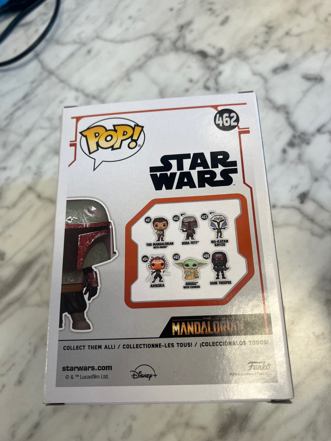 Funko Pop! Star Wars: The Mandalorian Boba Fett Vinyl Figure Bobble-Head # 462 FP81024