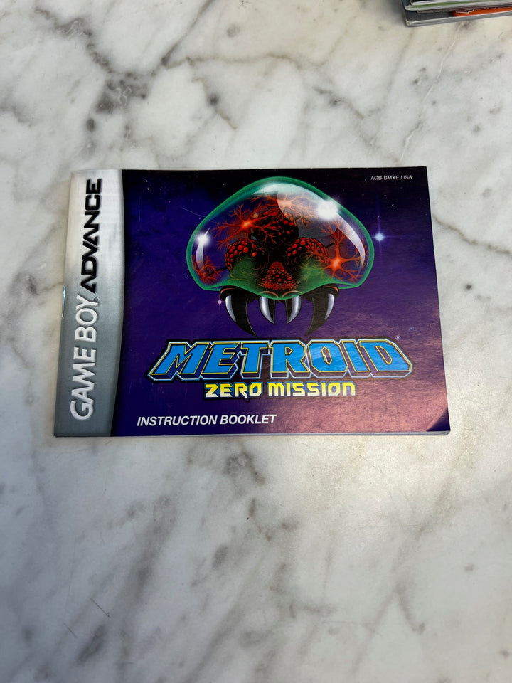 Metroid Zero Mission Game Boy Advance Manual ONLY  MO81525