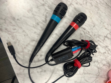 Singstar Microphones and adapter dongle set PS2