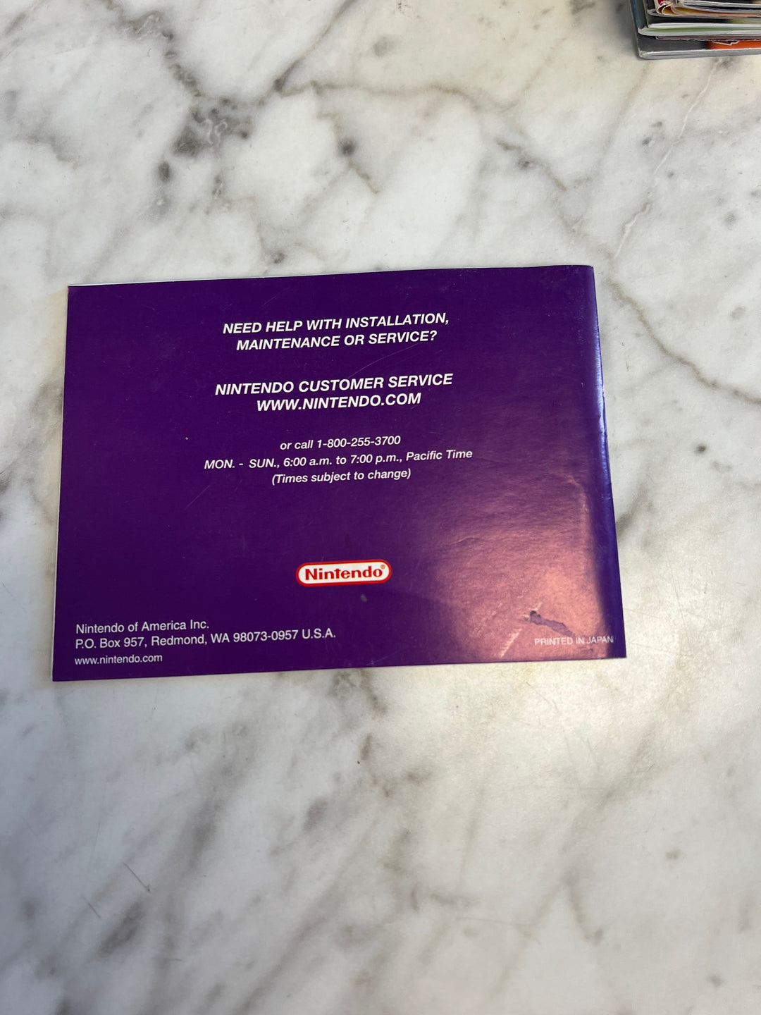 Metroid Zero Mission Game Boy Advance Manual ONLY  MO81525