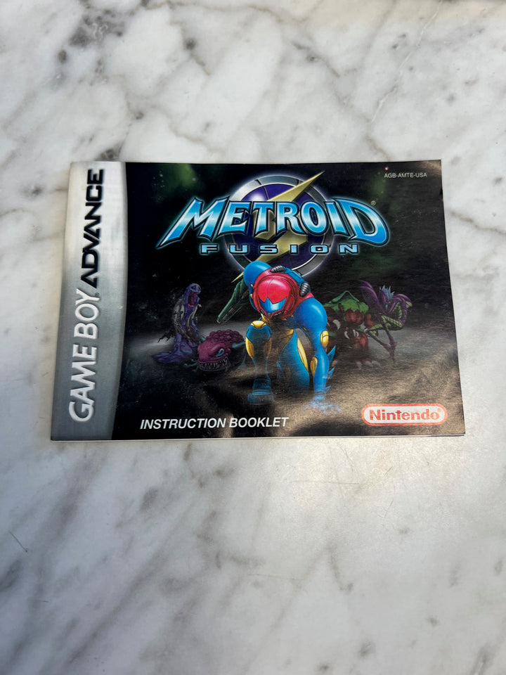 Metroid Fusion Game Boy Advance Manual ONLY  MO81525