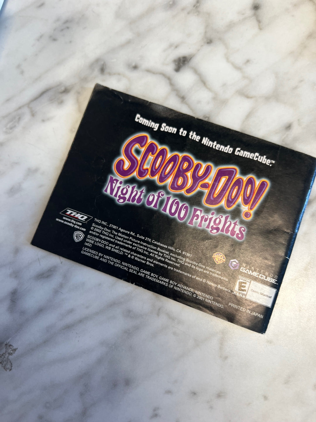 Scooby Doo Game Boy Advance Manual ONLY  MO81525