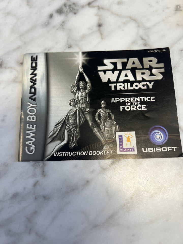 Star Wars Trilogy Apprentice of the Force Game Boy Advance Manual ONLY  MO81525