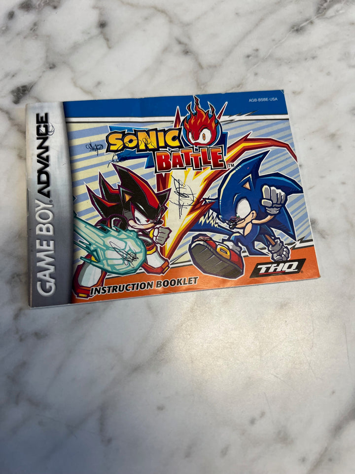 Sonic Battle (Marked up) Game Boy Advance Manual ONLY  MO81525