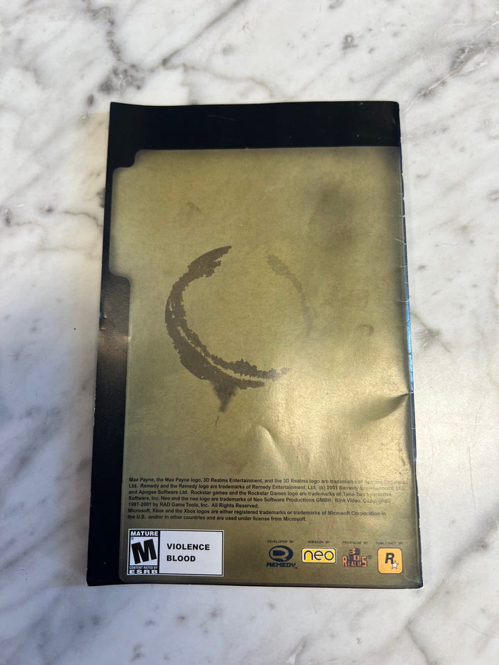 Max Payne Original Xbox Manual ONLY  MO81525