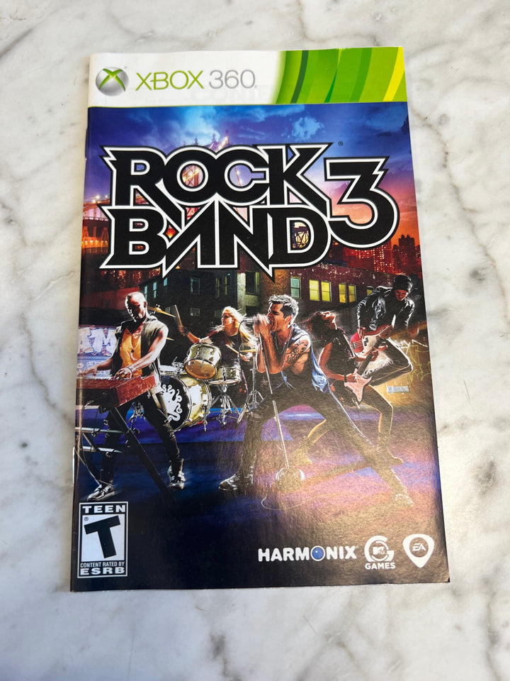 Rock Band 3 Xbox 360 Manual ONLY  MO81525