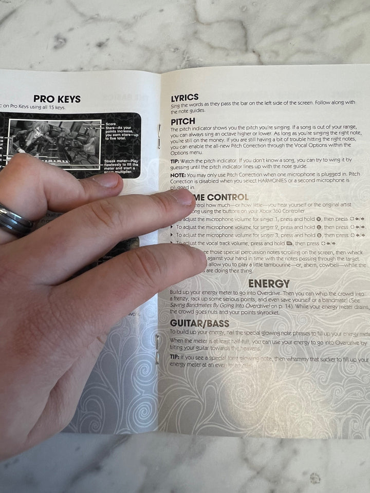 Rock Band 3 Xbox 360 Manual ONLY  MO81525