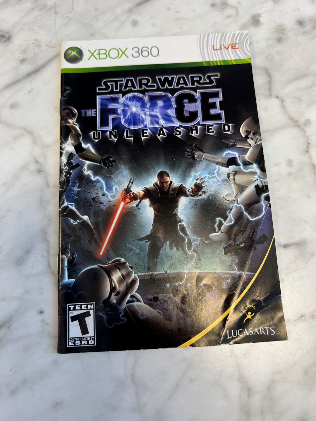 Star Wars the Force Unleashed Xbox 360 Manual ONLY  MO81525