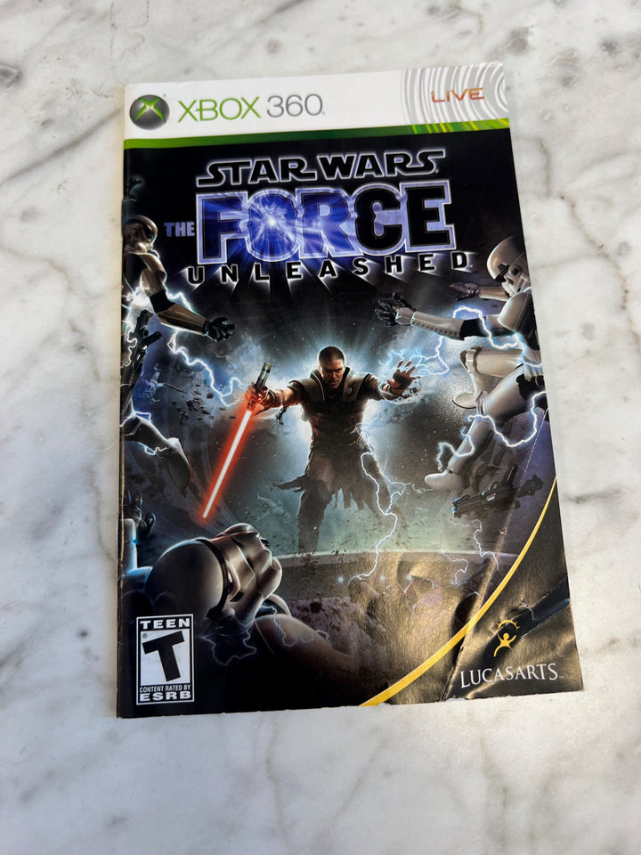 Star Wars the Force Unleashed Xbox 360 Manual ONLY  MO81525