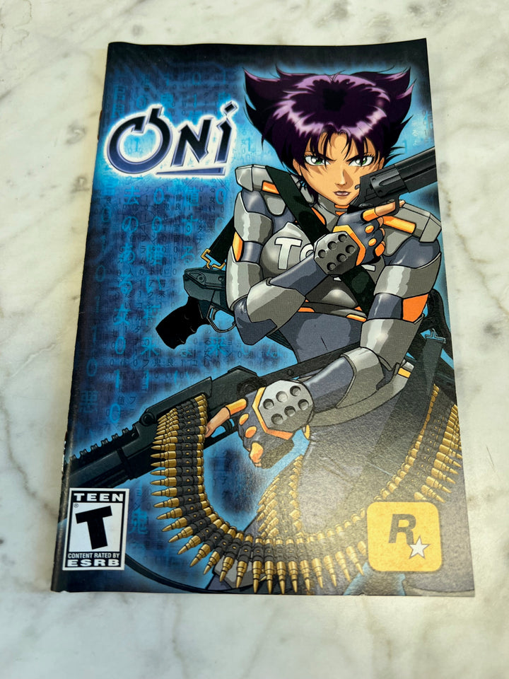 Oni PS2 Playstation 2 Manual ONLY  MO81525