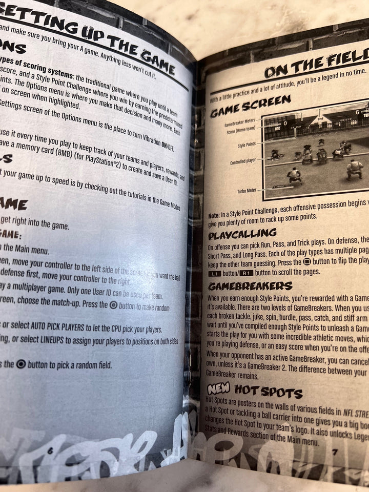 NFL Street 2 PS2 Playstation 2 Manual ONLY  MO81525