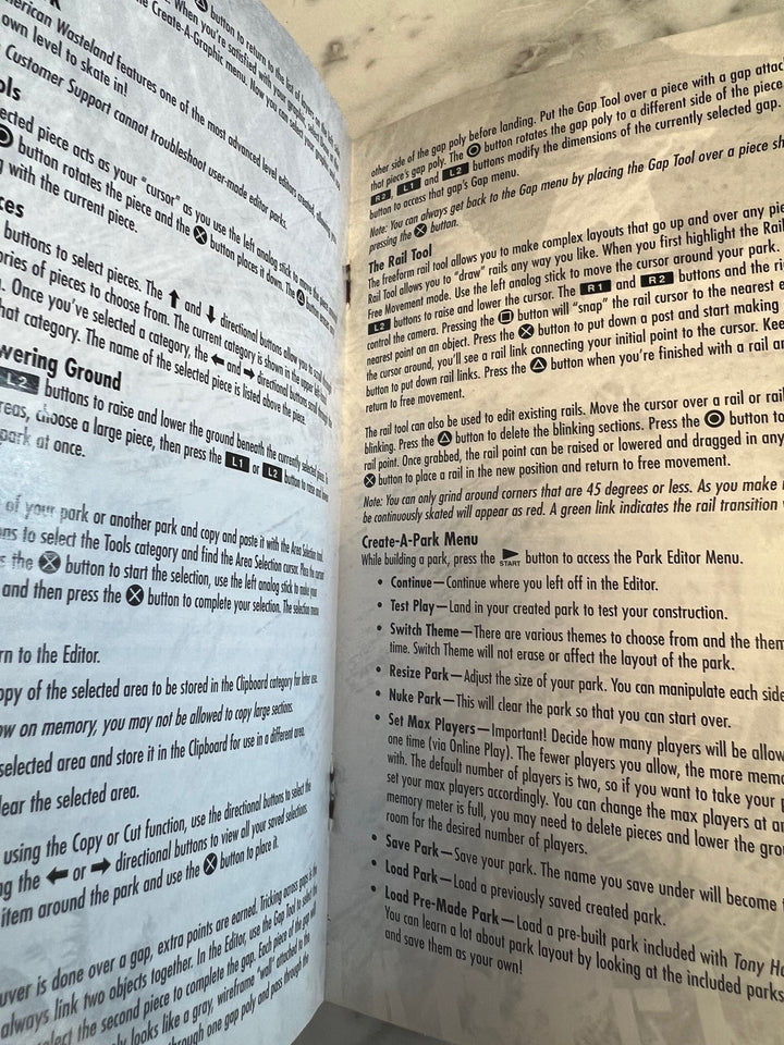 Tony Hawk's American Wasteland PS2 Playstation 2 Manual ONLY  MO81525