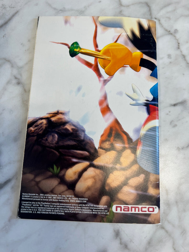 Klonoa 2 Lunatea's Veil PS2 Playstation 2 Manual ONLY  MO81525