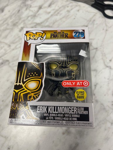 Funko Pop! Vinyl: Marvel - Erik Killmonger 279 (Glow Panther) (Glow) - Target