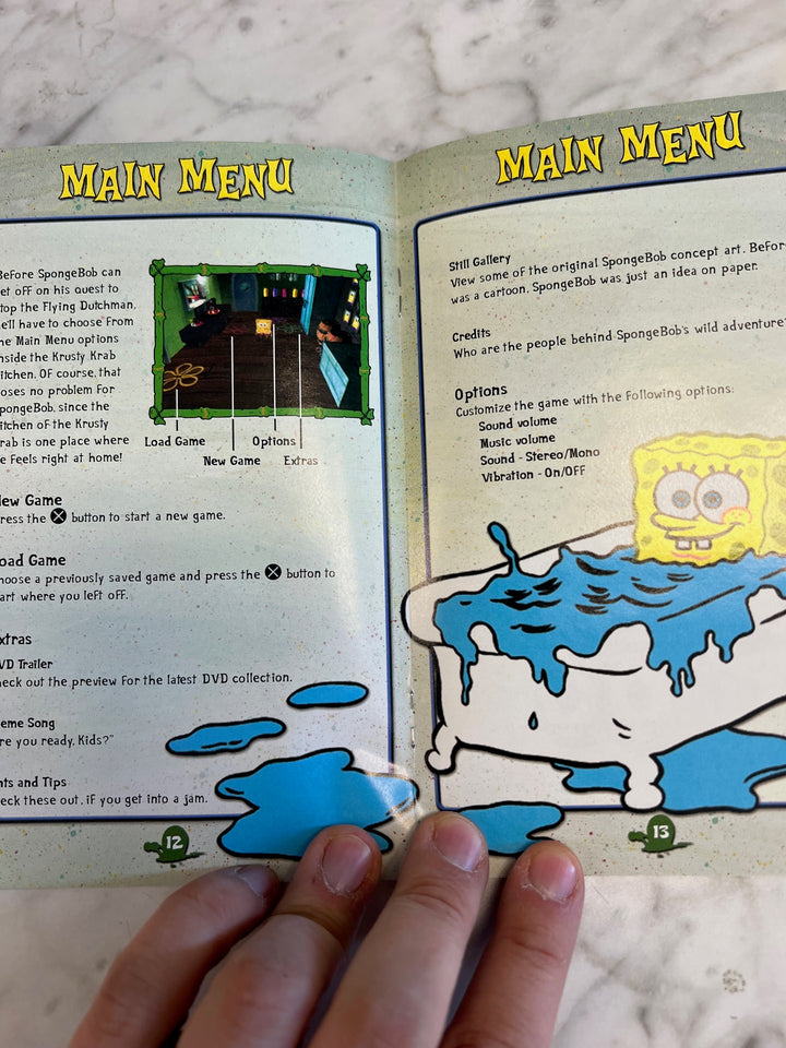 Spongebob Squarepants Revenge of the Flying Dutchman PS2 Playstation 2 Manual ONLY  MO81525