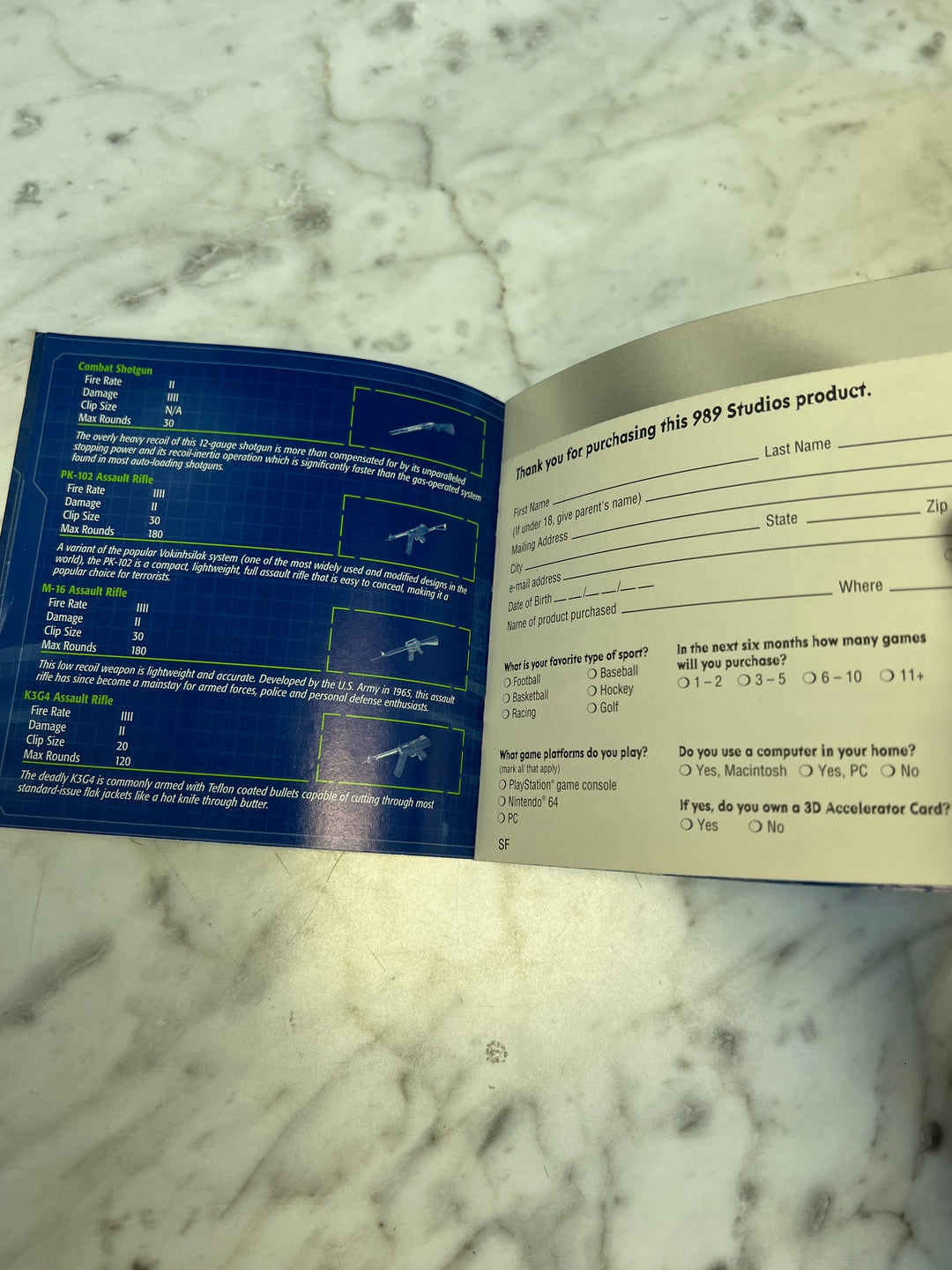 Syphon Filter PS1 Playstation 1 Manual ONLY  MO81525