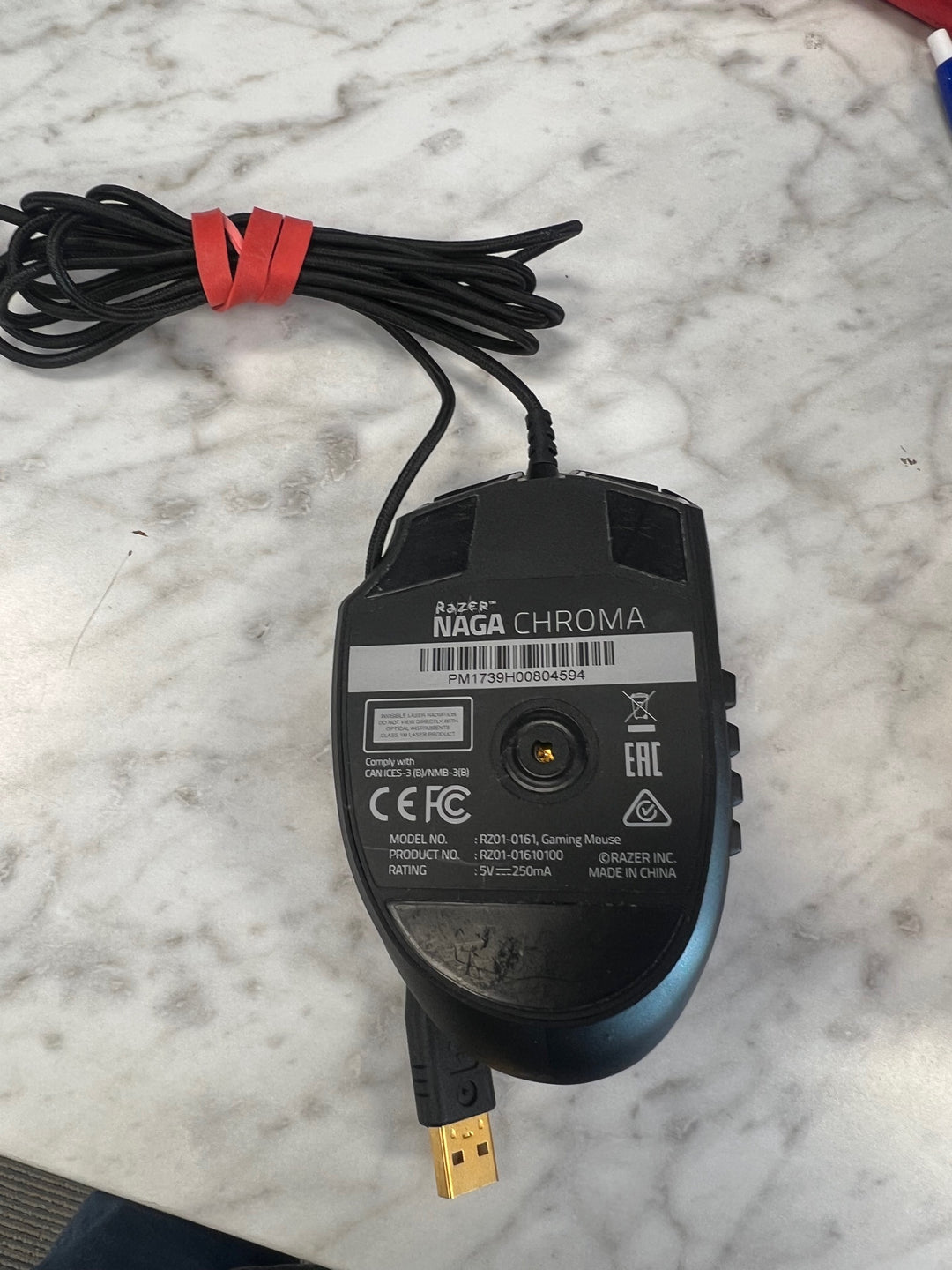 Razer NAGA CHROMA RZ01-0161 Wired RGB Gaming Mouse A52625