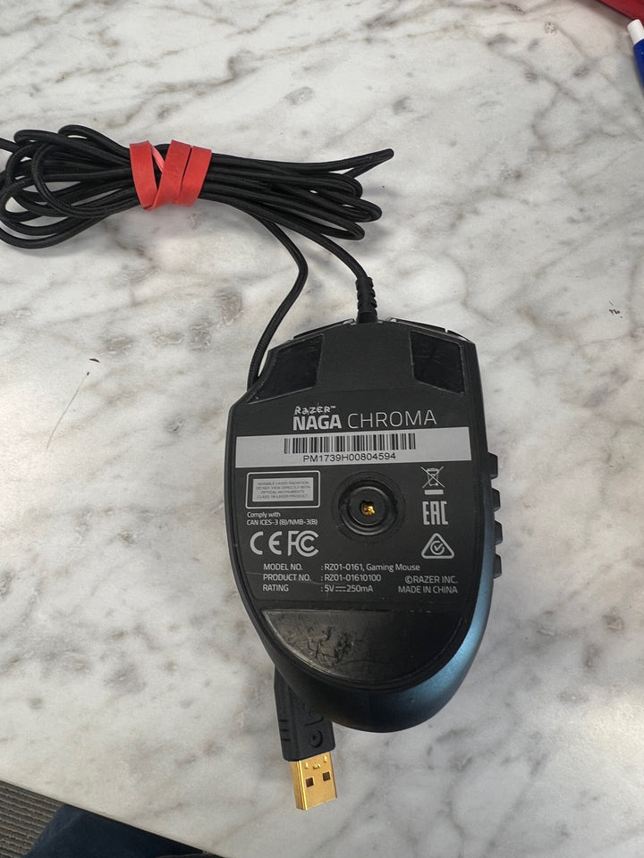 Razer NAGA CHROMA RZ01-0161 Wired RGB Gaming Mouse A52625
