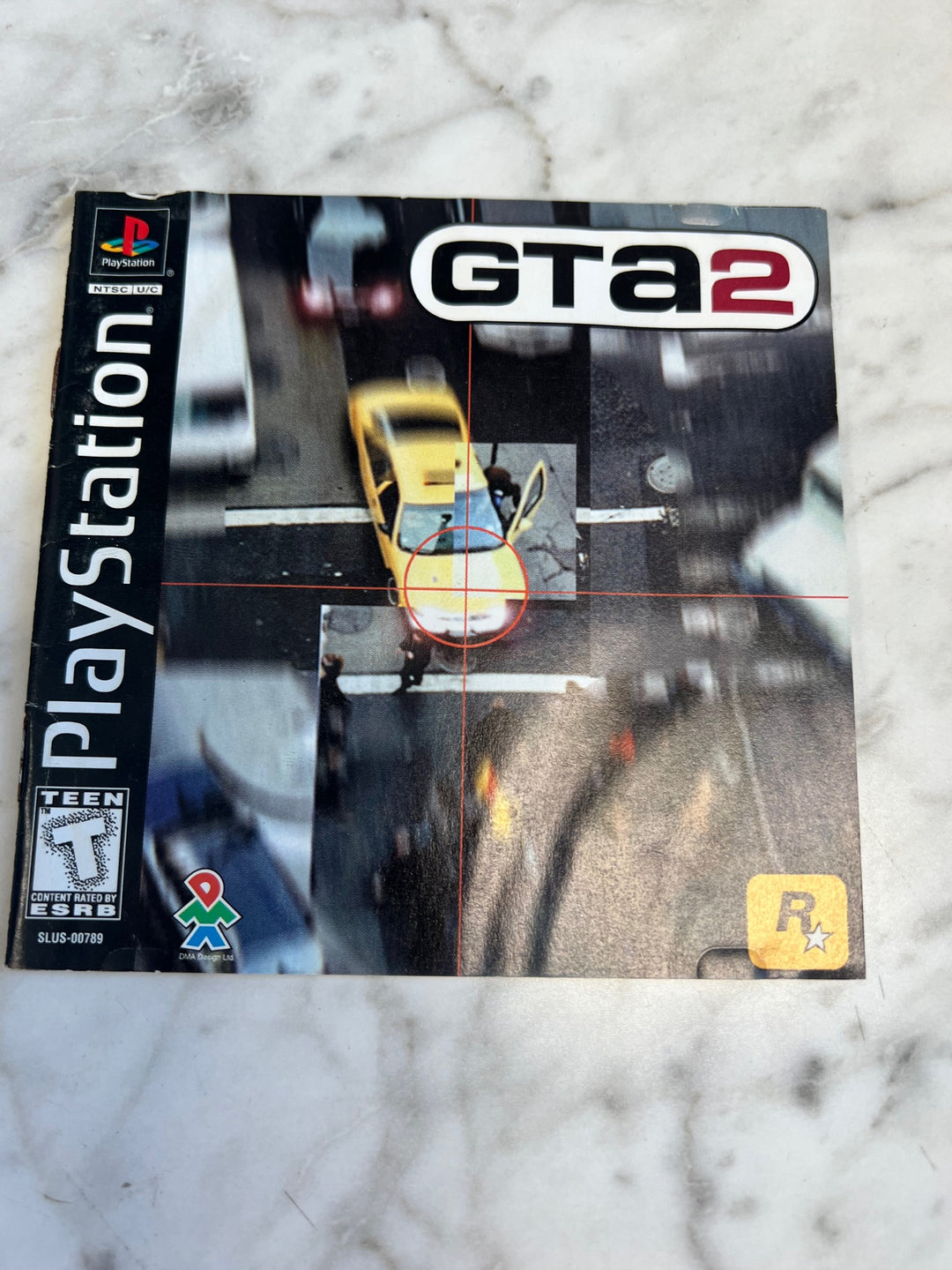 Grand Theft Auto 2 PS1 Playstation 1 Water Damaged Manual ONLY  MO81525