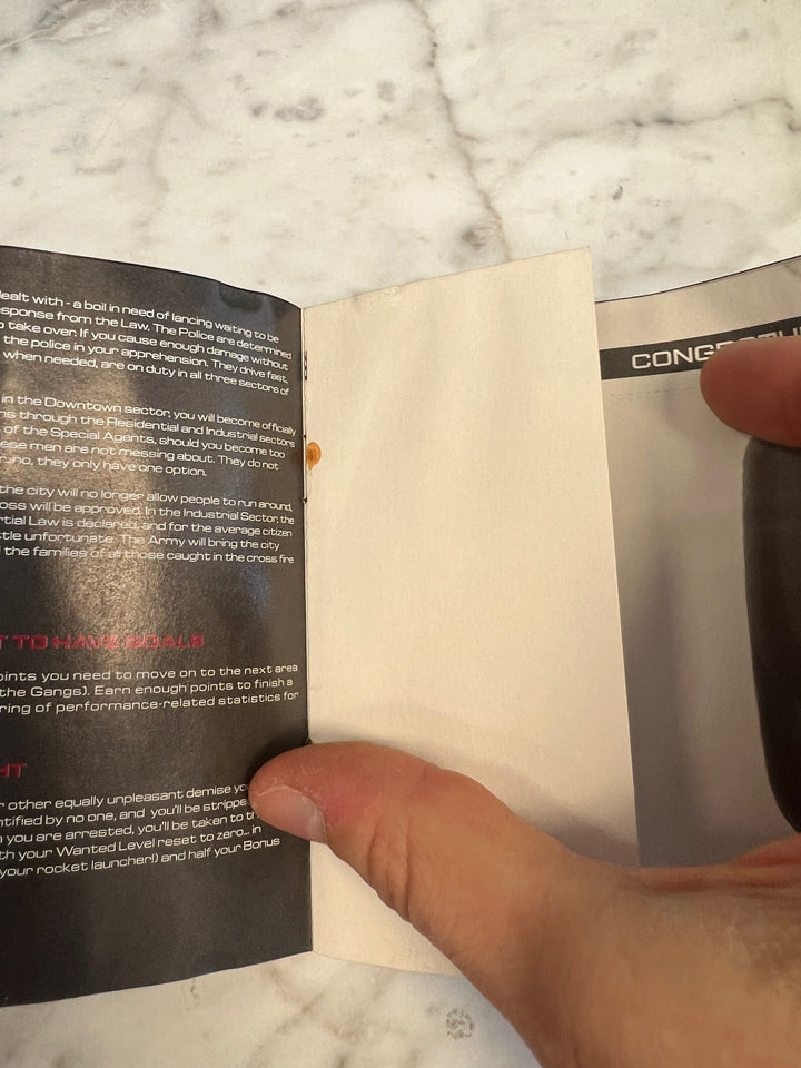 Grand Theft Auto 2 PS1 Playstation 1 Water Damaged Manual ONLY  MO81525