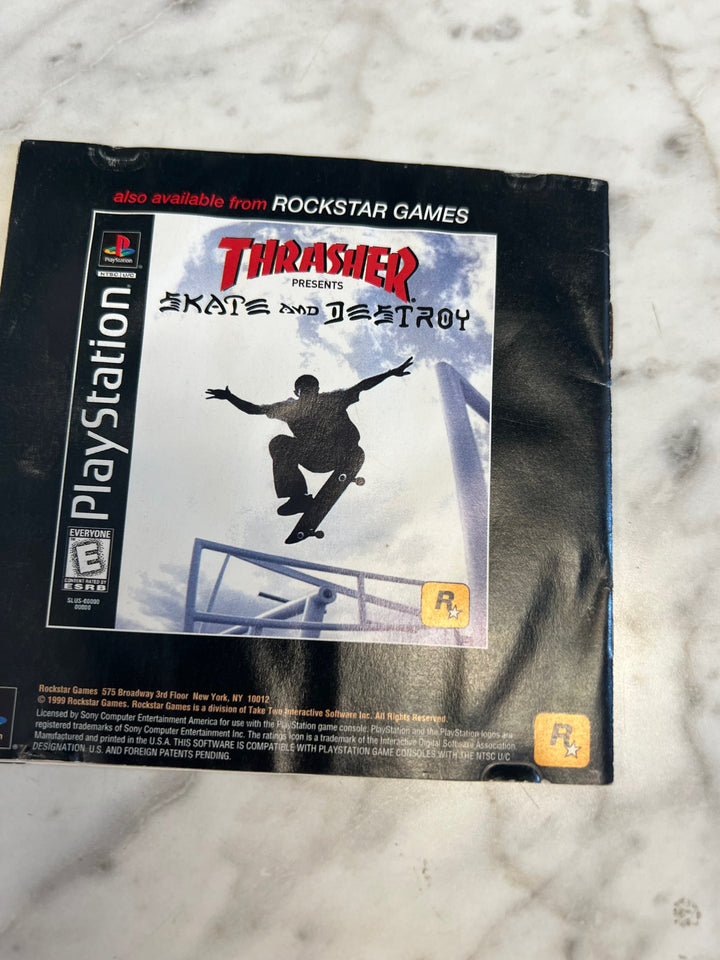 Grand Theft Auto 2 PS1 Playstation 1 Water Damaged Manual ONLY  MO81525