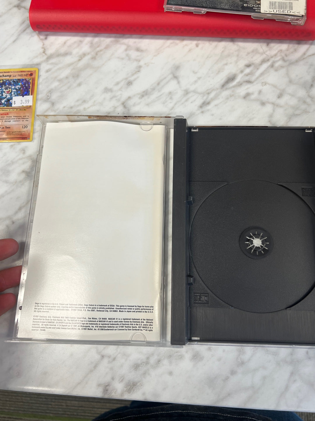 Nascar 98 for Sega Saturn Case, manual and rear art ONLY CO52625