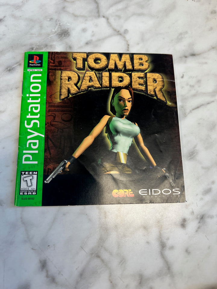 Tomb Raider Greatest Hits PS1 Playstation 1 Manual ONLY  MO81525
