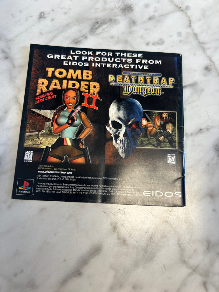 Tomb Raider Greatest Hits PS1 Playstation 1 Manual ONLY  MO81525