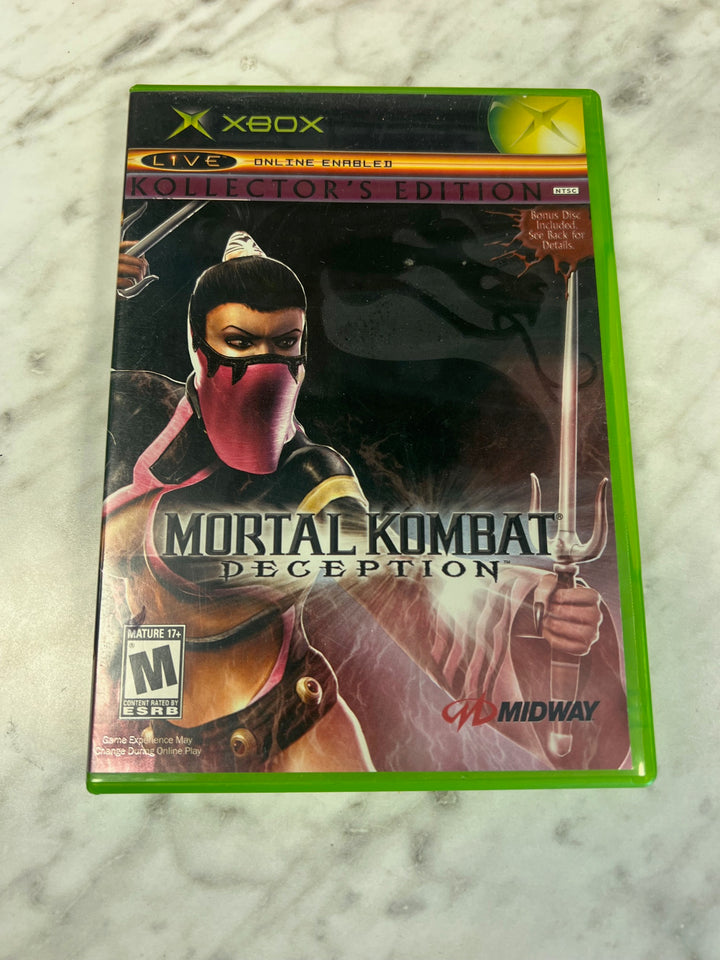Mortal Kombat Deception Kollector's Edition Mileena Original Xbox Case & Manual ONLY CO52625
