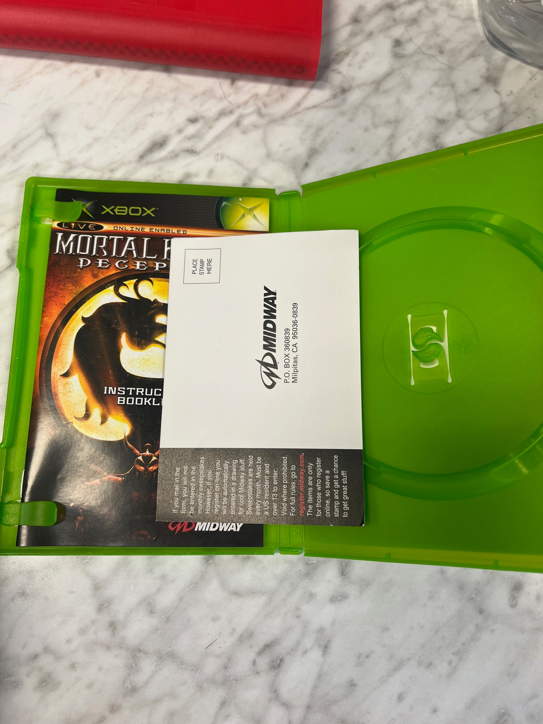 Mortal Kombat Deception Kollector's Edition Mileena Original Xbox Case & Manual ONLY CO52625