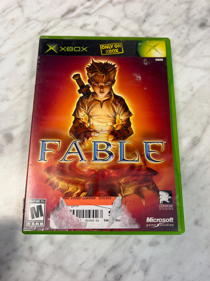 Fable Original Xbox Case &amp; Manual ONLY CO52625