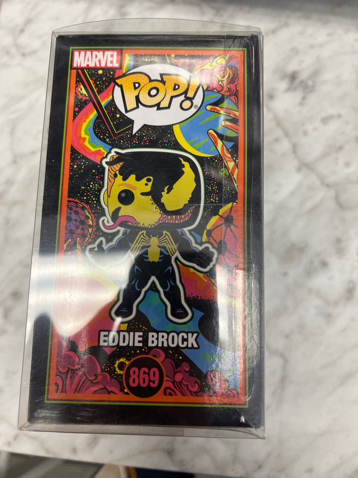 Funko Pop! Marvel: Eddie Brock #869 Black Light Target Exclusive W/Protector