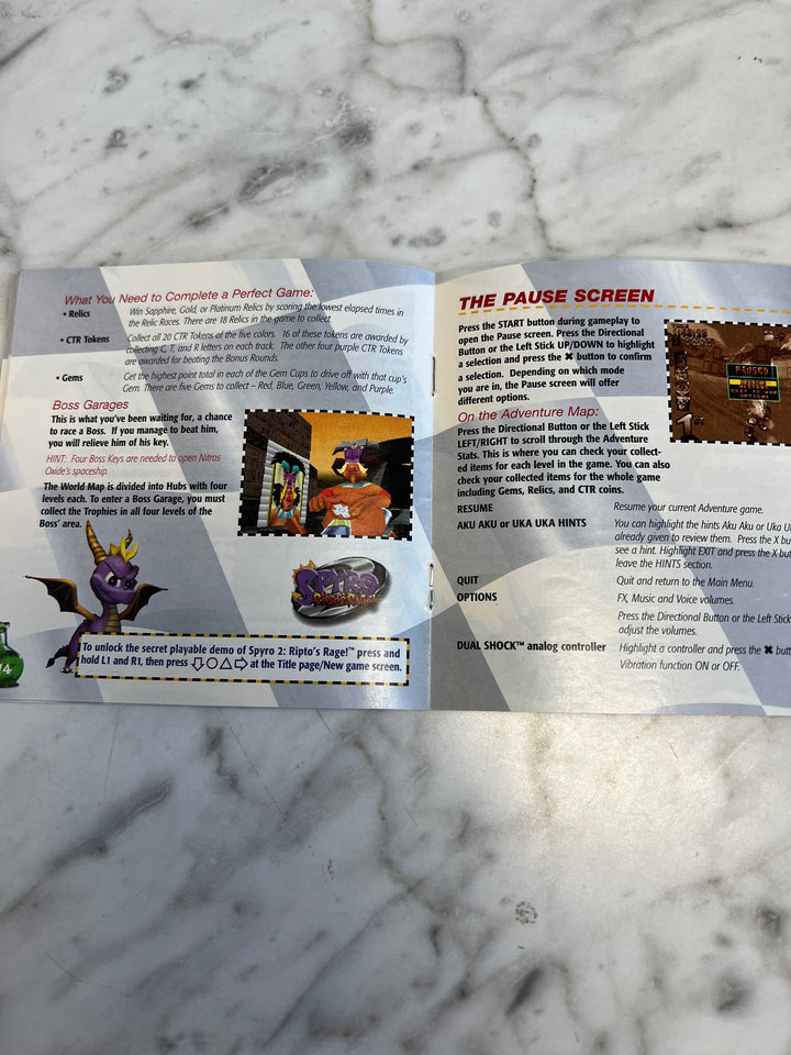 Crash Bandicoot 3 Warped Greatest Hits PS1 Playstation 1 Manual ONLY  MO81525