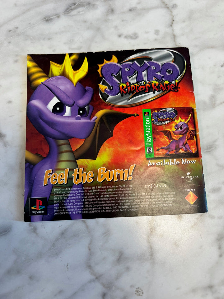 Crash Bandicoot 3 Warped Greatest Hits PS1 Playstation 1 Manual ONLY  MO81525