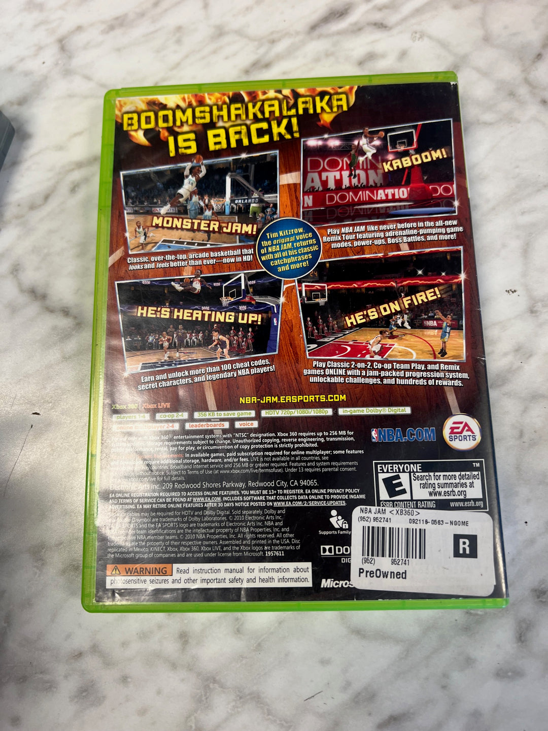 NBA Jam Xbox 360 Case ONLY CO52625