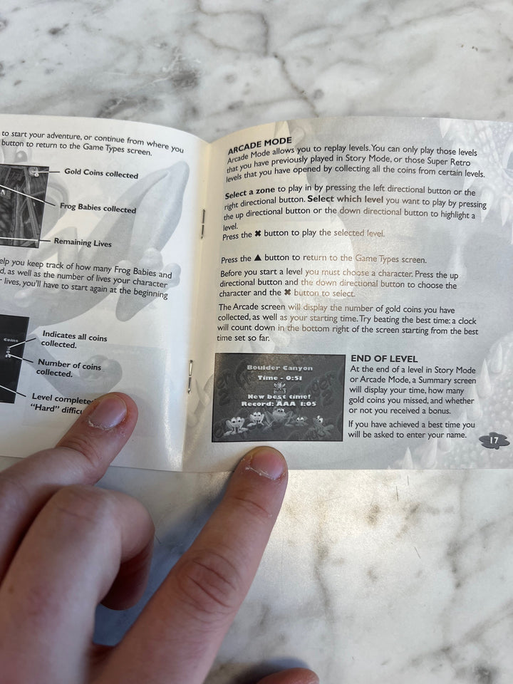 Frogger 2 PS1 Playstation 1 Manual ONLY  MO81525