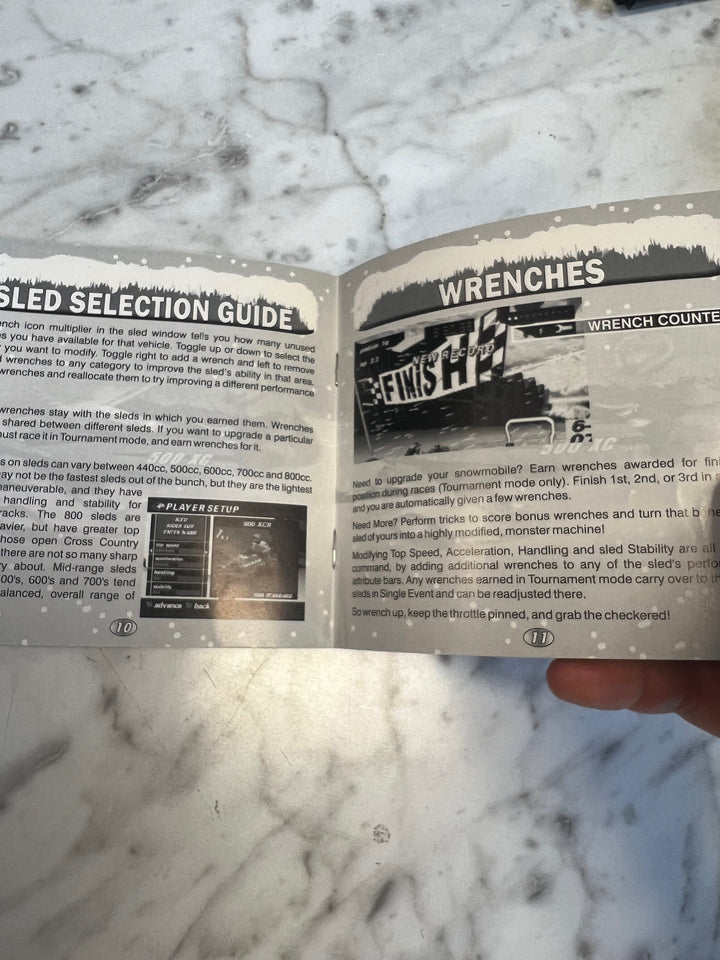 Polaris Snocross PS1 Playstation 1 Manual ONLY  MO81525