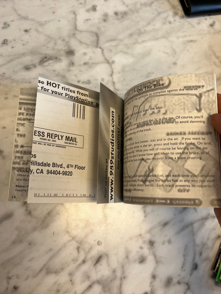 Jet Moto 2 Greatest Hits PS1 Playstation 1 Manual ONLY  MO81525